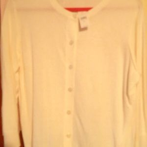 White button up cardigan
